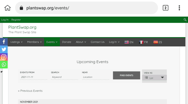 plant swap events website